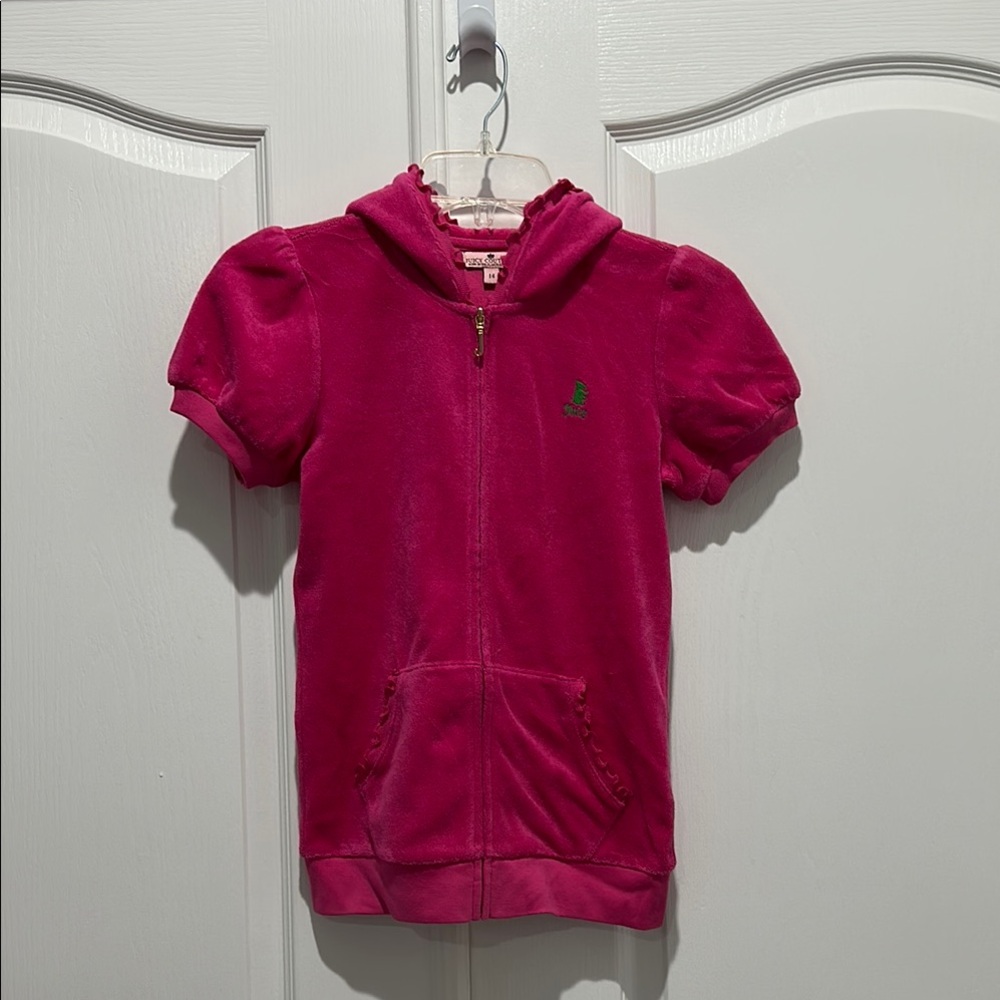 Vintage Juicy Couture Girl’s Fuchsia Pink Hoodie - Size 14